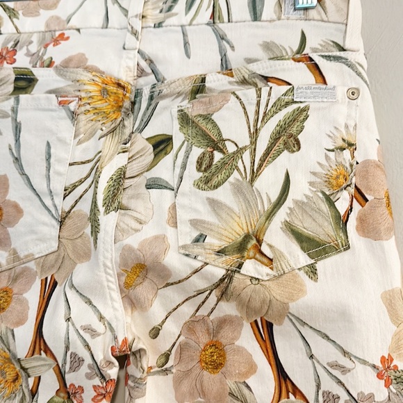 7 For All Mankind Floral Fall Skinny Stretch Jeans pants women size 29 - Picture 4 of 8